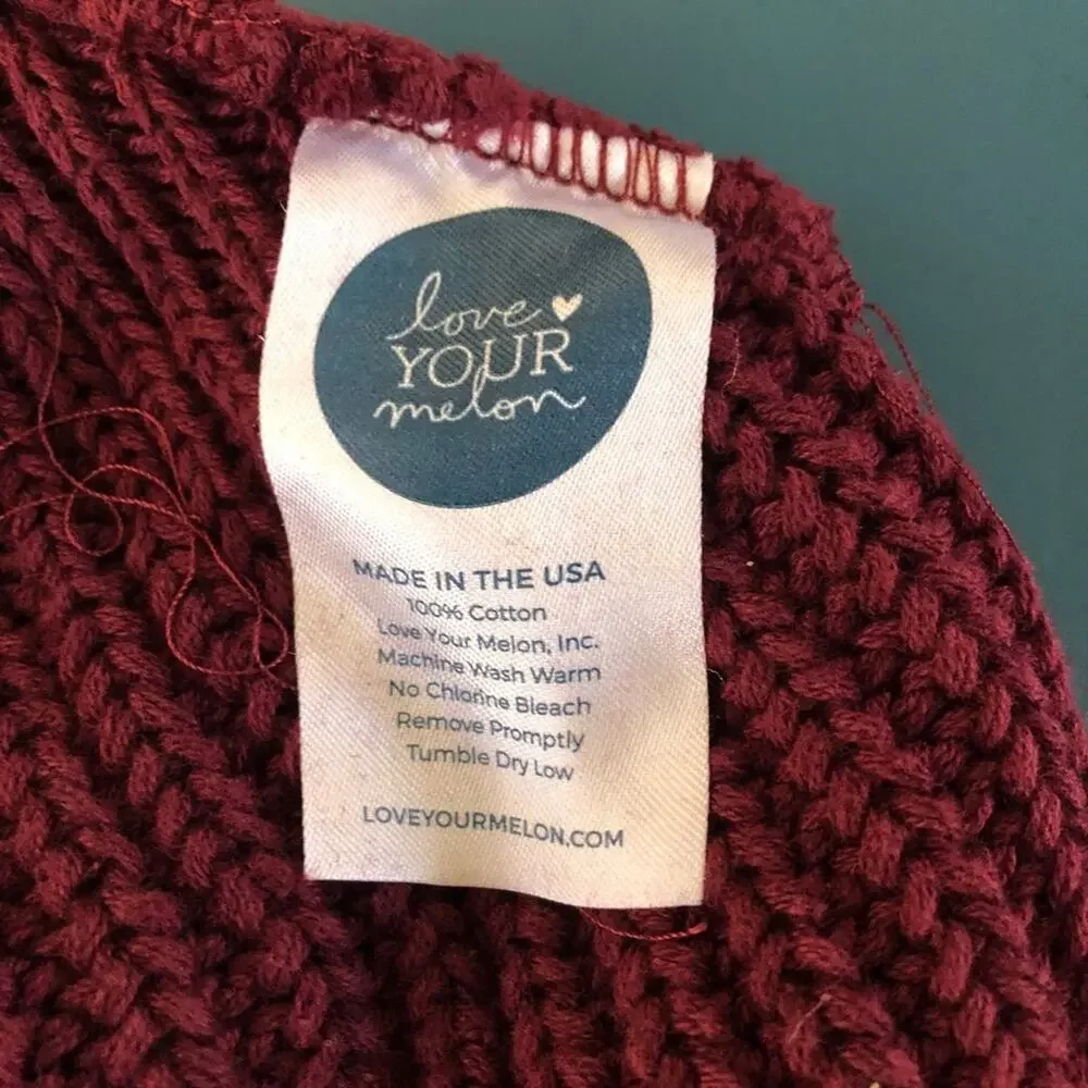 Love Your Melon Toddler Hat Burgundy